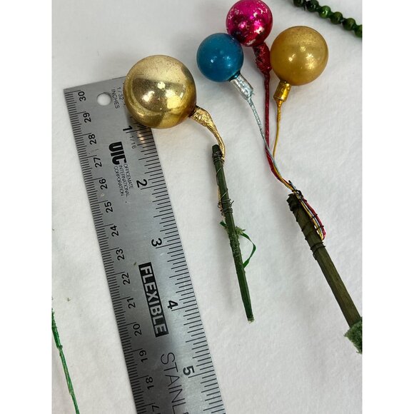 Mercury Glass Multi Color Christmas Bead Spikes Stems Picks Christmas Floral Pic - Picture 3 of 5